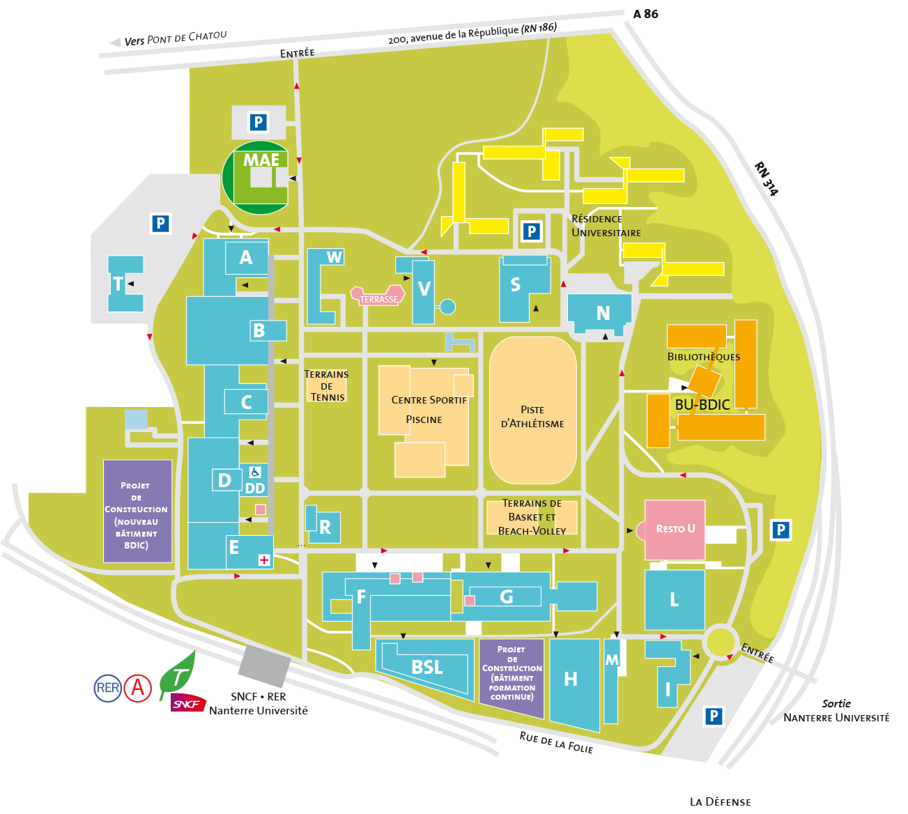 Plan de l'Université